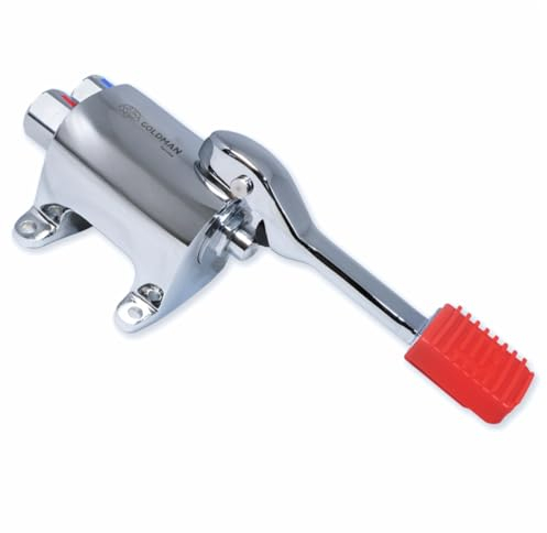 GOLDMAN SERVICE | Grifo Pedal Simple Mezclador Regulable de Pie Dos Aguas Fría - Caliente | Usos Fregaderos Cocinas Industriales Hostelería y Sanitarios