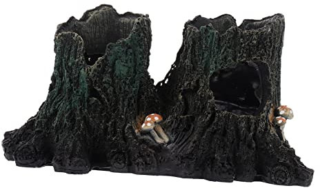 WOONEKY Reptile Cave and Hideout House for Gecko Turtle Shelter Bed Safe Home Pet Store