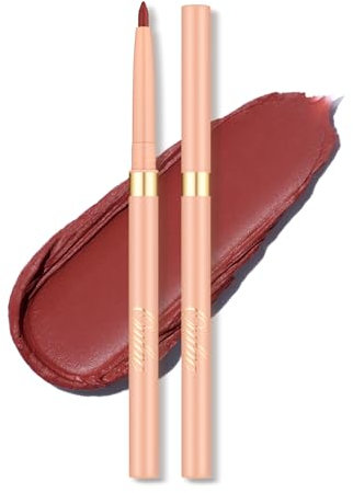 OULAC Ziegelrot Eye Liner & Lipliner Stift 2 IN 1, Wischfester, Waterproof Schwenkbarer Kajalstifte, Langanhaltender Matte Finish, Schnelltrocknung, Hochpigmentierter, Vegan (L06) Mulled Wine