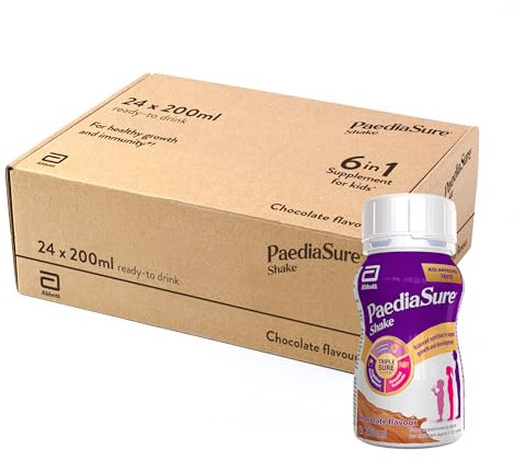 Kids Multivitamin Chocolate Drink - Ready-To-Drink Bottles - 24 x200ml - with 26 Vitamins & Minerals – Multivitamins with Vitamin D, Magnesium & Protein – Vegetarian & Gluten Free- by PaediaSure Shake