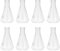 PATIKIL Erlenmeyer Flask, 8Pcs 500ml 17oz Narrow Mouth Graduated Flasks Borosilicate Glass with Printed Graduation for Lab Experiment Chemistry Science Study
