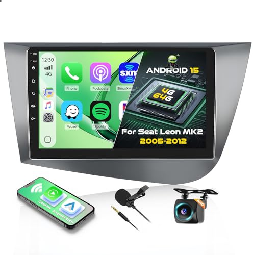 Fuluku 4+64GB 9 Pantalla Radio para Renault Dacia SANDERO II B52 2012-2019 | Wireless Carplay Android Auto, 9 IPS Touch Screen Android Radio Coche con Bluetooth 5.0/GPS/Cámara de Marcha Atrás/FM/WiFi