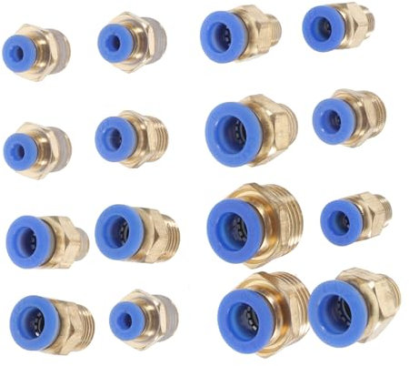 JECOMPRIS 1ensemble Raccords Pneumatiques Rapides Connecteurs De Tuyau Droit Et Adaptateurs Pour Compresseur Air Et Outils Pneumatiques