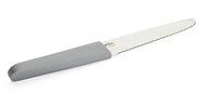 Woll – Cutting Edge Vespermesser 12 cm – Scharfes Allzweckmesser aus deutschem Edelstahl DIN 1.4116 – ergonomischer Griff grau – langlebiges Küchenmesser für Brotzeit & Aufschnitt