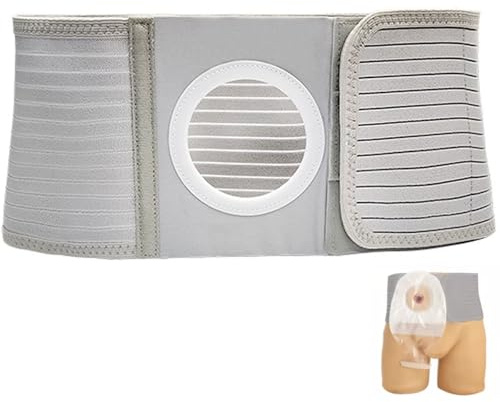 Stoma Gürtel, Ostomy Gürtel für Männer & Frauen, Kolostomiebeutel-Abdeckungen für Sport und Alltag, Bauch-Kolostomie-Hernienbinde Nach Operationen(S)