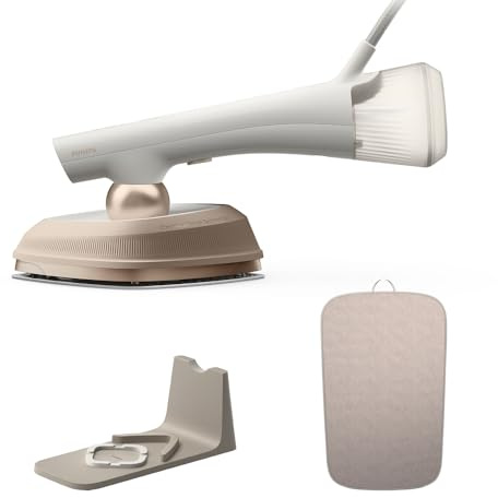 Philips OneTurn 2-in-1 Bügeleisen und Steamer, Weiß, 1800 W | 45g/min Dauerdampf, Drehbarer Kopf, 200 ml Wassertank, StyleMat (GC213/10)