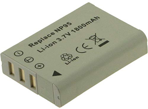 2-Power DBI9561A 3.7 V 1800 mAh Camera Battery for Fujifilm NP-95 - Pale Grey