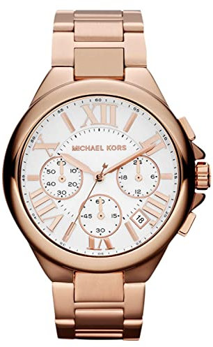 Michael Kors - MK5757 - Montre Femme - Quartz Chronographe - Chronomètre - Bracelet Acier Inoxydable Plaqué Or Rose