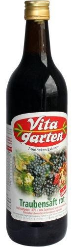 VITAGARTEN roter Traubensaft 750 ml