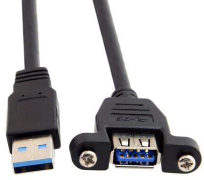 chenyang Câble d'extension USB 3.0 avec vis de montage sur panneau 0,5 m