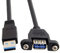 chenyang Câble d'extension USB 3.0 avec vis de montage sur panneau 0,5 m