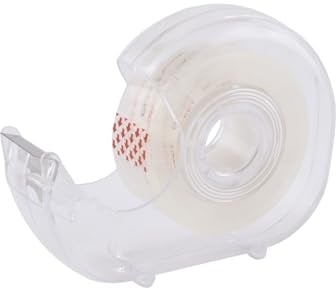 D.RECT Nastro adesivo trasparente con dispenser - Nastro per ufficio 19 mm x 33 m