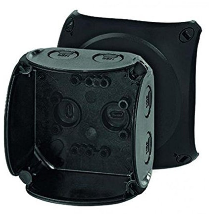 Henzel Kabelabzweigkasten KF 0200 B bis 2,5qmm, Schwarz, Kunststoff, nicht wasserfest, Einschrauben