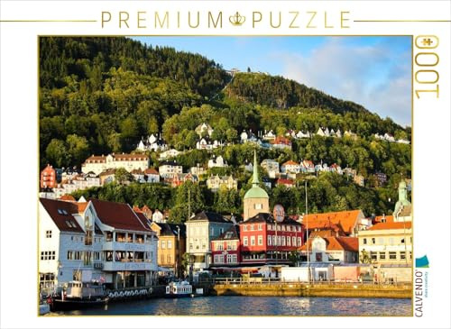 CALVENDO Puzzle Die Stadt Bergen in Norwegen | 1000 Teile Lege-Größe 64 x 48 cm Foto-Puzzle für glückliche Stunden