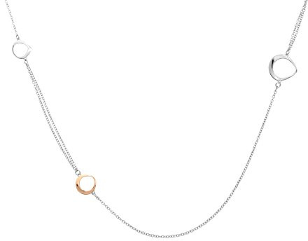 Orphelia Damen-Kette mit Anhänger Fantasie 925 Silber teilvergoldet 80 cm - ZK-7181