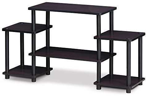 Furinno Turn-N-Tube TV-Schrank, Fernsehtisch, TV-Regal, Dunkle Walnuss, 105.4 (B) x 58 (H) x 29.5 (T) cm