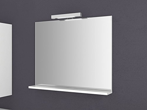 Sieper Badezimmerspiegel Girona mit Beleuchtung & Ablage, kaltweiß, Wandspiegel, energiesparend 80cm
