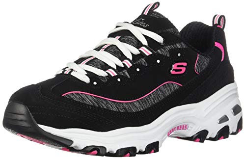 Skechers 11422 BKW - Chaussures de Sport pour Femme - Noir - Noir/Rose Intense, 36.5 EU EU