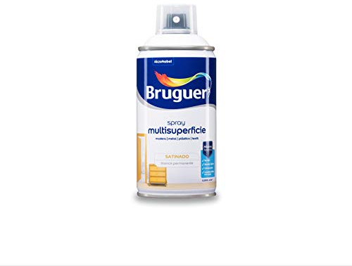 Bruguer Acrylic Multisuperficie Esmalte al agua en Spray Satinado Blanco Permanente 300 ml