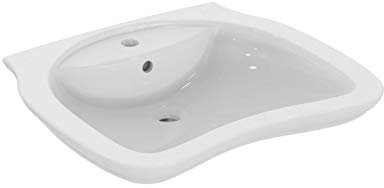 Porcher - Lavabo PMR MATURA 2 ergonomique 65x55 cm sans trop-plein blanc