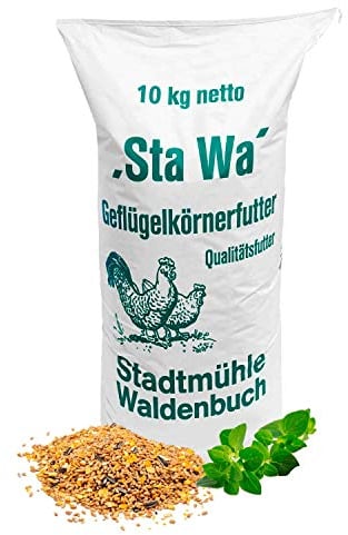 StaWa Hühnerfutter Geflügelkörnerfutter Körnerfutter, ohne Gentechnik, mit Oregano Öl, 10 kg