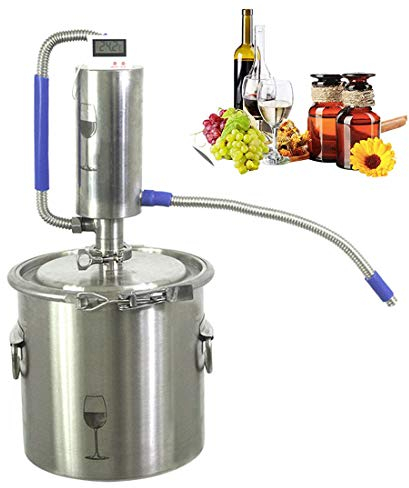 LTLWSH Acqua Distillatore Alcool in Acciaio Inox, Bollitore per La Vinificazione con Termometro Viene Utilizzato per Produrre Vino di Frutta, Acqua Distillata,20L