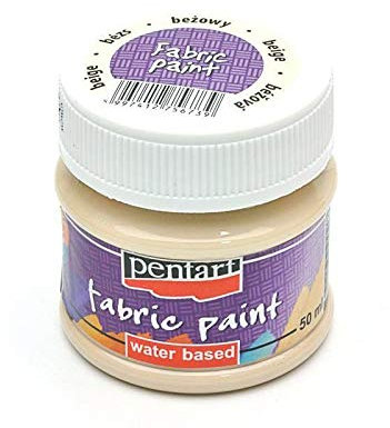 Pintura para textil-Beige 50 ml, Pentart, colores clásicos, seda
