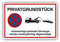 Privatgrundstück - unberechtigt parkende Fahrzeuge werden kostenpflichtig abgeschleppt Schild 20x30cm aus stabiler Hartschaumplatte in 3mm Stärke - mit UV-Schutz und witterungsbeständig