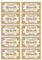 KoleGoe 9 3/4 Plattformtickets, 9 3/4 Zubehör, Goldstempel, 10 Stück, Partyzubehör