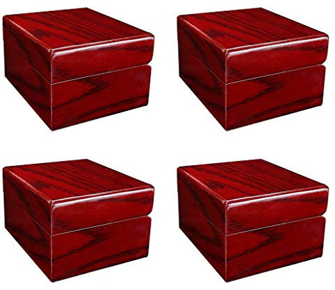 KOZEEY Scatola Porta Orologi in Legno a Singola Organizzatore Portaoggetti per Orologio Da Polso 4 Pezzi