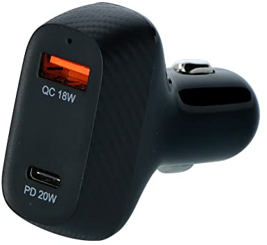 Carpoint Doppeltes Schnelllade-Autoladegerät 12/24V 20W USB-C + 18W USB 3.0
