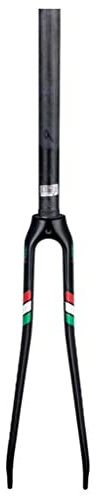 HSQMA Rennrad Carbon Gabel 700C Starre Gabel Felgenbremse 1-1/8'' Gerade Fahrrad Vorderradgabel QR 9mm (Color : 700c Black)