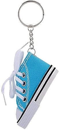 porte-clés Chaussure de sport bleu clair, Mini pantoufle mode, toile pour Communions et Anniversaires Enfants, Jeunes et Enfants, bleu clair, Taille Unique