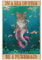GLOBLELAND Vintage Mermaid Cat Metal Iron Sign Plaque Poster Retro Metal Wall Decorative Tin Signs 11.8×7.9inch for Home Bar Coffee Shop Club Bohemian Room Decoration