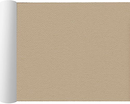 Kunstleder Selbstklebend Beige - 80x200cm Großes Format Lederflicken Selbstklebend, Selbstklebender Leder-Reparaturaufkleber, Leder Reparatur Patch Selbstklebend für Sofas,Möbel,Autositze