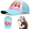 Barbie Polyester Baseball Cap, Sky Blue Classic Sun Protection Hat for Girls Gift, Breathable Cap for Kids Sports School 3+ Years | Outdoor