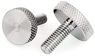2 pc M3 M4 M5 M6 M8 M10 304 En Acier Inoxydable Molette Plat Tête Ronde Serrer À La Main Mur Rideau En Verre Pouce Vis Boulon DIN653 (Size : M3x6mm)