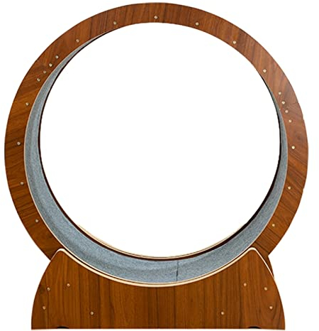 Katzenlaufrad, Katzenlaufrad, Riesenspielzeug, Holz – Braun, großes, kleines Katzenlaufband/Katzenübungsrad, Katzenlaufrad für den Innenbereich, leise, kleine Lücke (Größe: L-Durchmesser 100