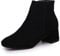 Rimhold Stivali da donna Stivali in pelle scamosciata Tacco a punta Scarpe da ufficio Tacchi alti eleganti Stivali da donna nero 42EU