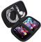 Blueshaweu MP3 Player Tasche Kompatibel für TIMMKOO MP3-Player 4-Zoll-Vollbild-Touch-Musikplayer, passend für Ohrhörer, USB-Kabel, Speicherkarte (schwarz)