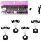 Catime 600 Stück 6-in-1 Rubber Stopper, Angeln Forellen Stopper, Posenstopper Set, Gummi Angeln Bobber Stopper Schwarz Oval, Angeln Silikonstopper für Forellenangeln, Angeln in Flüssen, Seen (M)