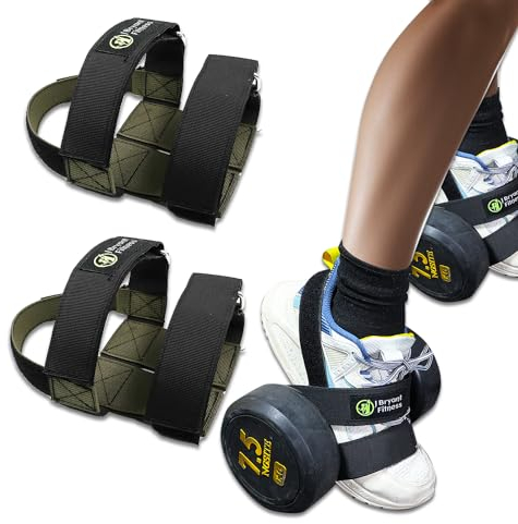 J Bryant Tibialis Trainer Dumbbell Foot Strap Adjustable-Enhanced Ankle Weights for Strap Leg Muscles Strength Training Workout - 1 Pair