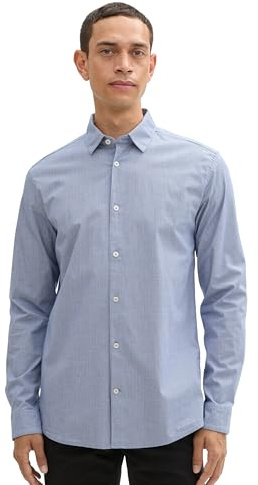 Tom Tailor Herren 1042668 Tailliertes Hemd mit Alloverprint