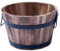 Fyne-Finds Round Burnt Wood Whiskey Barrel Planter 24cm, 9inch Garden Plant Pot with Handles Outdoor Tub