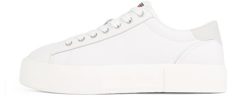 Tommy Jeans Flatform Sneaker Mujer Low Top, Blanco (Ecru), 38