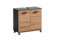 Schildmeyer Palermo Waschbeckenunterschrank 157638, Anthrazit/Artisan Eiche Dekor, 59,8 x 32,6 x 63,4 cm
