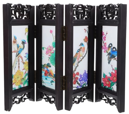 Luxshiny Modèle De Mini Écran De Maison: 8 Pièces Mini Paravent Chinois Table De Sable De Style Chinois Écrans en Bois Miniatures Mini Écran De Fenêtres De Maison pour Fournitures De
