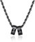 Amsgedhie Edelstahl Herren Schwarz Personalisierte Halskette : Name Personalisierte Herren Halskette - Karabinerverschluss Kette 60cm Minimalistischer Schmuck Personalisiertes Papa Geschenk (Name 2)