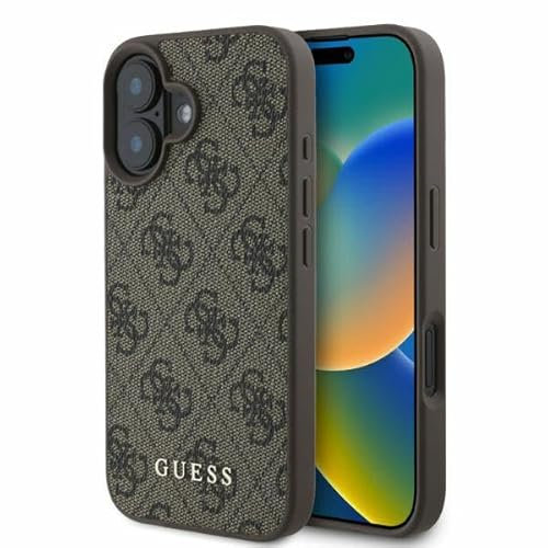 CG MOBILE Guess GUHCP16SG4GFBR Hülle für iPhone 16 6.1 braun hardcase 4G Classic