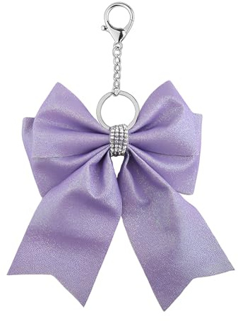 Guqqeuc Cheer Bow Schlüsselanhänger für Autoschlüssel, Cheerleading-Schleife, Schlüsselanhänger, Taschenzubehör, Charm, Handtaschen-Anhänger für Frauen, Taschen, Autoschlüssel-Anhänger